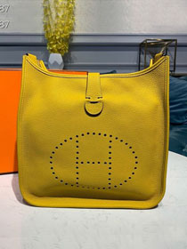 Hermes original togo leather evelyne pm shoulder bag E29 yellow