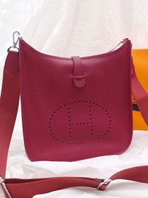 Hermes original togo leather evelyne pm shoulder bag E29 bordeaux