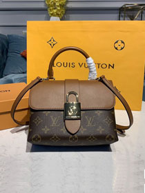 louis vuitton original calfskin&monogram locky bb M44654 brown