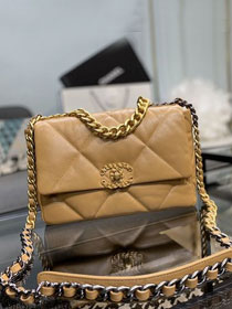 2020 CC original lambskin 19 flap bag AS1160 apricot