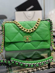 2020 CC original lambskin 19 large flap bag AS1161 green