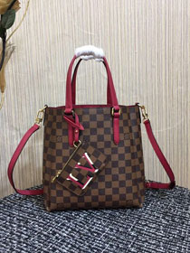 2020 louis vuitton original damier ebene belmont pm N60296 bordeaux