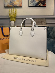 louis vuitton original epi leather onthego tote bag M56081 white