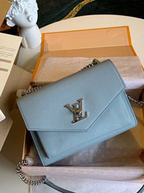 Louis vuitton original calfskin mylockme bb bag M56377 light blue