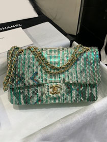 CC original python leather flap bag A01112 green