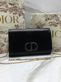 Dior original patent calfskin 30 montaigne pouch S2059 black