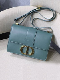 Dior original smooth calfskin 30 montaigne flap bag M9203 lake blue