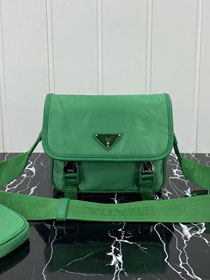 Prada original nylon shoulder bag 2VD034 green