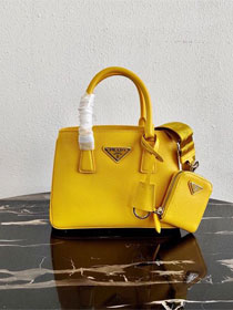 Prada original saffiano leather galleria micro bag 1BA296 yellow