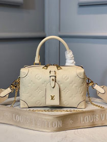 louis vuitton original monogram calfskin top handle bag M56319 white