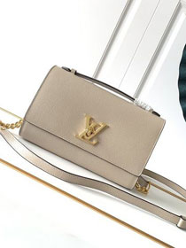 Louis vuitton original calfskin lockme clutch M56087 grey