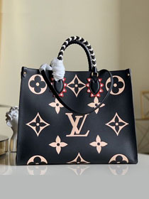 Louis vuitton original monogram giant calfskin onthego gm m45373 black