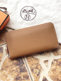 Hermes original togo leather zipper wallet HA0157