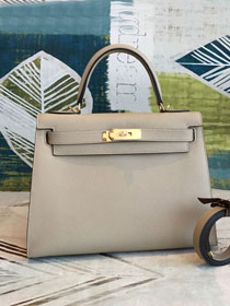 Hermes original epsom leather kelly 32 bag K32-1 trench taurillon