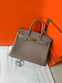 Hermes original togo leather birkin 25 bag H25-1 grey