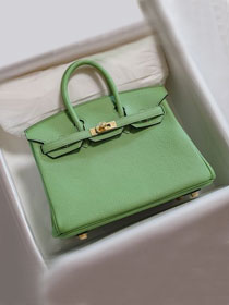 Hermes original togo leather birkin 30 bag H30-1 vert criquet