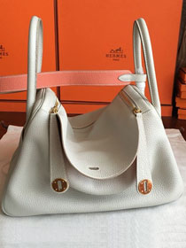 Hermes original top togo leather large lindy 34 bag H034 grey pearl