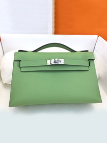 Hermes original epsom leather mini kelly 22 clutch K012 vert criquet