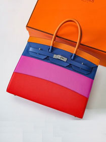 Hermes handmade original epsom leather birkin bag BK00035-3 multicolor