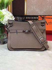 Hermes original calfskin jypsiere bag J034 etoupe grey