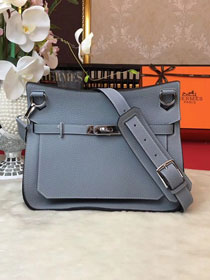 Hermes original calfskin jypsiere bag J034 light blue