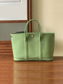 Hermes original calfskin small garden party 30 bag G0030 vert criquet