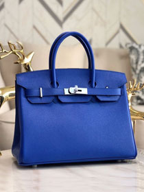 Hermes original epsom leather birkin 35 bag H35-3 blue zellige