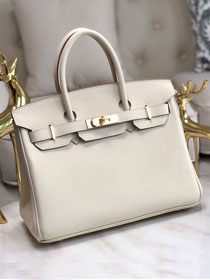 Hermes original epsom leather birkin 35 bag H35-3 craie white