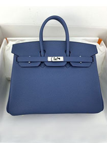 Hermes original togo leather birkin 35 bag H35-1 agate blue