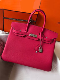 Hermes original togo leather birkin 35 bag H35-1 rose red