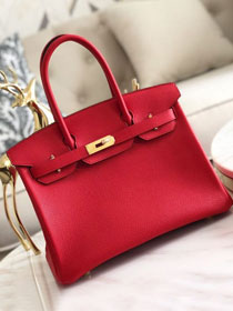 Hermes original togo leather birkin 35 bag H35-1 rouge tomate