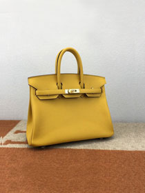 Hermes original epsom leather birkin 25 bag H25-3 amber