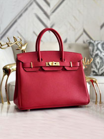 Hermes original epsom leather birkin 30 bag H30-3 rouge tomate