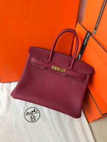 Hermes original togo leather birkin 30 bag H30-1 rubis