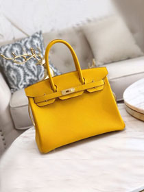 Hermes original togo leather birkin 25 bag H25-1 amber