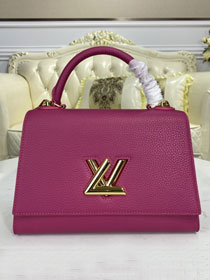 2021 louis vuitton original taurillon calfskin twist one handle bag mm M57090 Orchidee pink