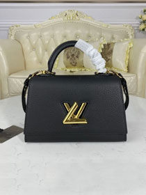 2021 louis vuitton original taurillon calfskin twist one handle bag pm M57093 black