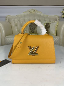 2021 louis vuitton original taurillon calfskin twist one handle bag pm M57136 yellow