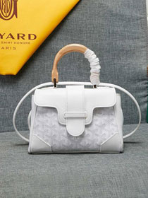 Goyard original canvas mini saigon bag GY0007 white