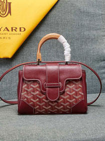 Goyard original canvas  mini saigon bag GY0007 wine red