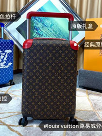 Louis vuitton original monogram canvas horizon 55 rolling luggage M20200 red