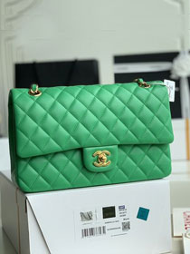 CC original lambskin medium flap bag A01112 green