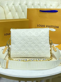 2023 Louis vuitton original lambskin coussin pm bag M57793 white