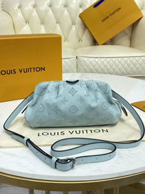 2021 louis vuitton original mahina calfskin scala mini pouch M80094 blue