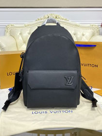 Louis vuitton original calfskin aerogram backpack M57079 black