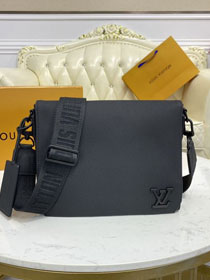 Louis vuitton original calfskin aerogram messenger bag M57080 black