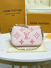 Louis vuitton original calfskin mini pochette M80501 light pink