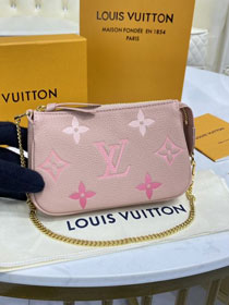 Louis vuitton original calfskin mini pochette M80501 pink