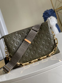 Louis vuitton original lambskin coussin mm bag M57783 khaki