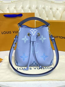 Louis vuitton original embossed calfskin neonoe BB bag 45709 blue